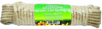Picture of 12.5m 7mm (No 5) Brown Label Jute Sash Cord - CTRN-CI-SC008