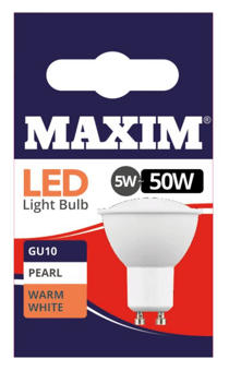 picture of Maxim - 50W - GU10 Warm White Led Bulb - [PD-50MLGU10WW5X10]