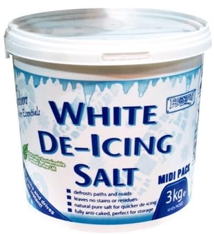 Picture of White De-Icing Salt-Midi 3kg - Approved to British Standard 3247:1 - [BZ-RY521] - (DISC-R)