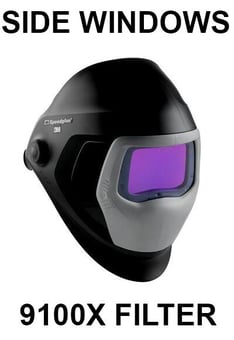 picture of 3M™ Speedglas™ Welding Helmet 9100 - With Side Windows And Filter 9100X - [3M-501815]