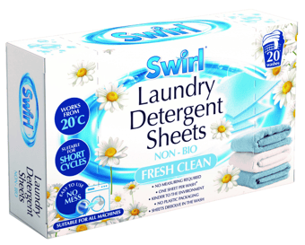 picture of Swirl Laundry Detergent Sheets Non-Bio Fresh Clean 20Pk - [ON5-SW1036]