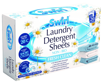 picture of Swirl Laundry Detergent Sheets Non-Bio Fresh Clean 20Pk - [ON5-SW1036] - (HP)
