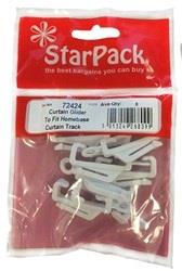 picture of StarPack - 72424 - Curtain Glider - To Fit Home base Curtain Track - Pack of 8 - [AF-5013249268099] - (DISC-R)