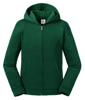 Picture of Russell Children's Authentic Zipped Hooded Jacket - Bottle Green - BT-R266B-BGR