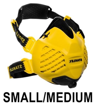 picture of Stanley Dust Mask Respirator with Face-Fit-Check and P3 Fitted Filters - Small/Medium - [STH-F01.1.021]