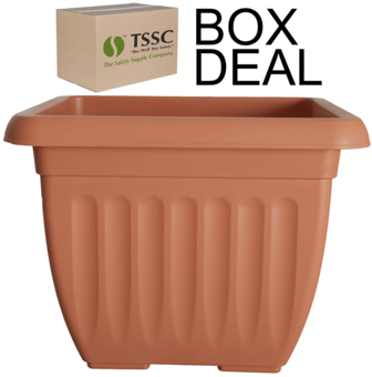 picture of Whitefurze 40cm Square Athens Planter - Terracotta - Box Deal of 10 - [IH-WHFG07S403]