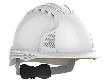 Picture of JSP - Reflective EVO3 Wheel Ratchet & 3D Adjustment System & CR2&trade; White Safety Helmet - [JS-AJF170-400-100]