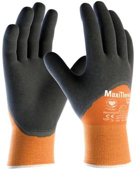 picture of MaxiTherm 30-202 3/4 Coated Latex Gloves - Orange - Pair - ATG-30-202