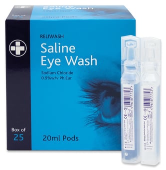 Picture of Reliwash - 20ml Pods Sterile Eye Wash Pods - Box of 25 - [RL-901-25]