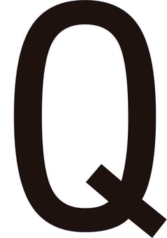 Picture of Spectrum 50mm Black Vinyl - Character ‘Q’ - Pack of 10 - SCXO-CI-SVB01QL