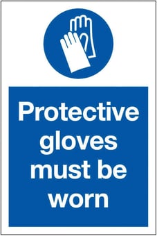 picture of Glove and Foot Instruction Signs