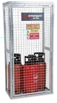 Picture of Armorgard Gorilla Gas Bottle Cage GGC5 - External Dimensions 912mm x 966mm x 1831mm - Weight 67KG - Galvanised Steel [AG-GGC5]