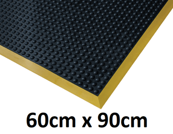 picture of Ergotred Anti-Fatigue Mat Black/Yellow - 60cm x 90cm - [BLD-ER2436]