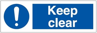 Picture of Keep Clear Sign LARGE - 600 x 200Hmm - Rigid Plastic - [AS-MA20-RP] 