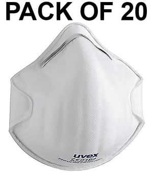 picture of UVEX Silv-Air C2100 FFP1 Moulded Disposable Mask - Pack of 20 - [TU-8732-100] 