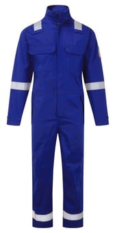 picture of Portwest FR513 - Bizflame Work+ FR Coverall - Royal Blue - PW-FR513RBR