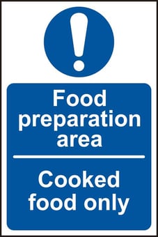 picture of Spectrum Food preparation area Cooked food only – RPVC 150 x 100mm - SCXO-CI-11503