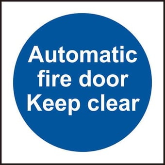 Picture of Spectrum Automatic fire door Keep clear - SAV 100 x 100mm - SCXO-CI-11336