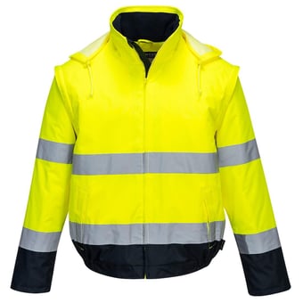 picture of Portwest - Yellow/Navy Essential 2-in-1 Jacket - PW-C464YNR