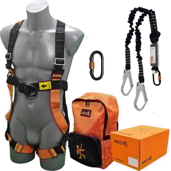 picture of ARESTA Scaffolder Kit 8ES Double Point Elasticated Harness - Elasticated Shoulder Strapping - [XE-AK-S08ES]