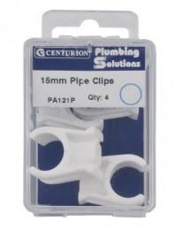 Picture of 15mm Plastic Snap Fix Pipe Clips - 5 Packs of 4 (20pcs)  - CTRN-CI-PA121P