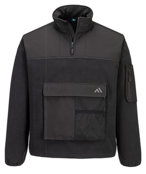picture of Portwest KX378 - KX3 Sport 1/4 Zip Fleece - Black - PW-KX378BKR
