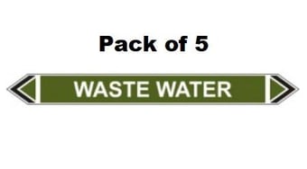picture of Flow Marker - Waste Water - Green - Pack of 5 - [CI-13416]