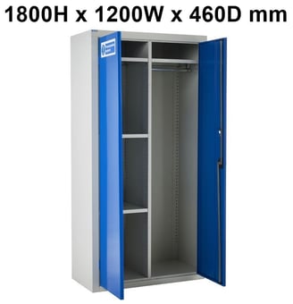 picture of QMP PPE Clothing Cupboard - 4 Shelves - 1800H x 1200W x 460D mm - [QM-CR1812464BXX]