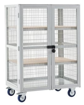 Picture of QMP Boxwell Trolley With Doors - Light Grey - Plywood - 1655H x 900W x 600D - [QM-XD169060PLXX] - (LP)