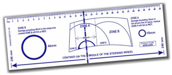 picture of Windscreen Damage Assessment Ruler - Single - 300 x 100mm - [PSO-WDR6290]