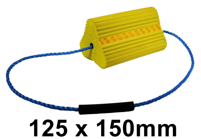 Vulcascot Wheel Chocks - Yellow - 125 x 150mm - [VS-WCY125]