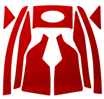 picture of JSP Red CR2 Reflective Kit for EVO Vista - Pack of 10 - [JS-AHV410-000-600]