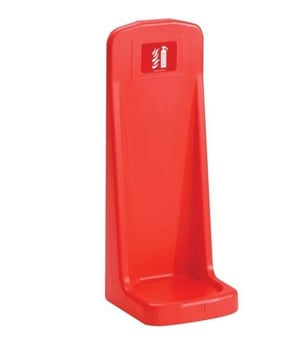 Picture of Red Single Extinguisher Stand - Rotationally Moulded - High Impact And Chemical Resistant Plastic - [HS-HS10]