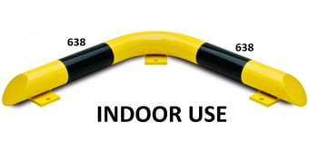 picture of BLACK BULL Corner Collision Protection Bar - Indoor Use - 86 x 638 x 638mm - Yellow/Black - [MV-199.22.677]