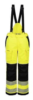 picture of Portwest FR426 - PW3 Modaflame Rain+ Hi-Vis Multi-Norm FR Winter Trousers - Yellow/Black - PW-FR426YBR