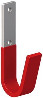 picture of Alfer Steel Galvanised Hook - 35 x 82mm Red - [PV-02981]