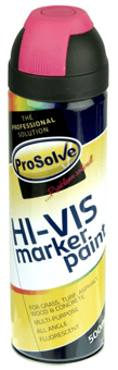 picture of Prosolve Hi-Vis Marker Paint Aerosol 500ml Fluorescent Pink - [PV-PVHIVISFPA]