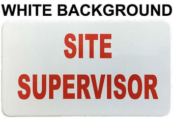 picture of Site Supervisor Insert Card for Professional Armbands - White Background - [IH-AB-SS] - (HP)