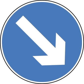 Picture of Spectrum Keep Right Arrow - Classic Roll Up Traffic Sign 600mm - [SCXO-CI-14133]