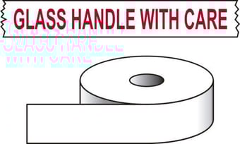 Picture of Spectrum Glass Handle With Care - Printed Tape 50mm x 66m -SCXO-CI-P0351