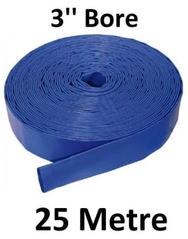 picture of Weather Resistant PVC Layflat Hose 3" Bore - 78.8mm O/D x 76mm - 25 Metre - [HP-LFL3/25]