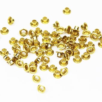 picture of Maun Brass Coloured 5.5mm Eyelets - Pack of 50 - [MU-6100]
