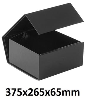picture of Branded With Your Logo - Magnetic Gift Boxes - Black Colour - 375x265x65mm - [IH-RJ-BP375BLACK] - (HP)