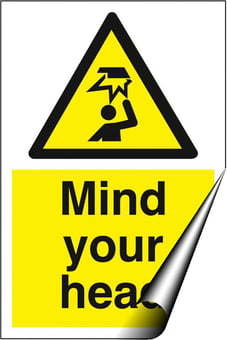 Picture of Mind Your Head Sign LARGE - 400 x 600Hmm - Self Adhesive Vinyl [AS-WA44-SAV]