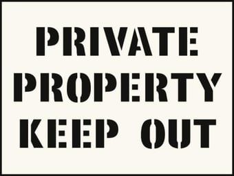 Picture of Private Property Keep Out Stencil (600 x 800mm) - SCXO-CI-9502G