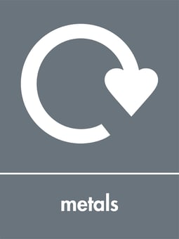 picture of Recycling Signs - Metals - 300 X 400Hmm - Rigid Plastic - [AS-WR32-RP]