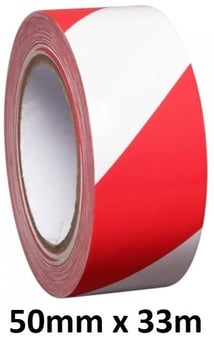 picture of PROline Tape 50mm Wide x 33m Long - Red/White - [MV-261.18.826]