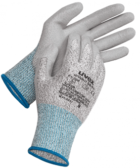 picture of Uvex Unidur 6649 Cut Protection Gloves - Mottled Blue/Grey - Pair - TU-60516