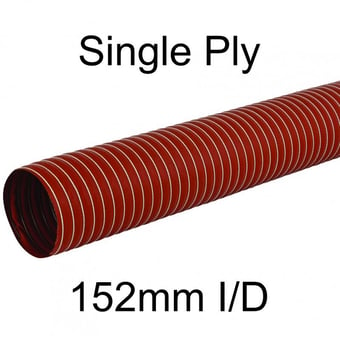 picture of Single Ply Silicone Coated Glass Fabric Ducting - 152mm I/D - [HP-DUCSIL1-152]