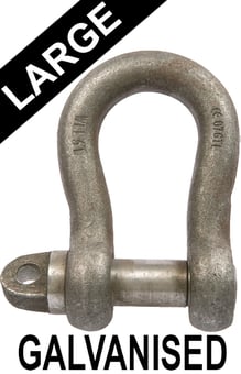 picture of Galvanised Large Bow Shackles c/w Type A